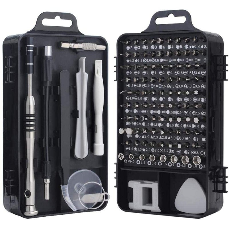 HENIRAG Latest PC Repair Screwdriver Set 110 in 1 Professional Precision Screwdriver Set MultiFunction Magnetic Repair Computer Tool Kit For MobilesTabletsGlassesLaptopPC Gray - Image 1