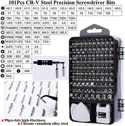 HENIRAG Latest PC Repair Screwdriver Set 110 in 1 Professional Precision Screwdriver Set MultiFunction Magnetic Repair Computer Tool Kit For MobilesTabletsGlassesLaptopPC Gray - Image 2