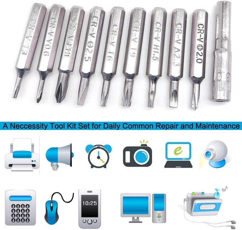 HENIRAG Latest PC Repair Screwdriver Set 110 in 1 Professional Precision Screwdriver Set MultiFunction Magnetic Repair Computer Tool Kit For MobilesTabletsGlassesLaptopPC Gray - Image 4