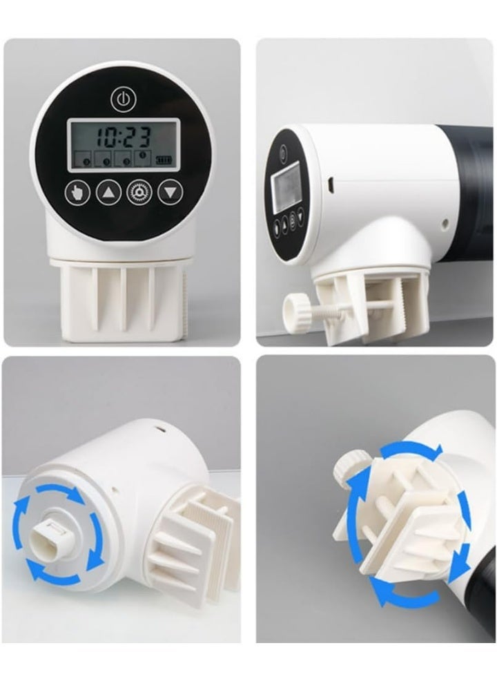 X-Panda Automatic Aquarium Feeder Intellint Timing Feeder Fish Tank Gold Fish Feeder Lar Capacity Smart LCD Display Dispenser for Beginners - Image 4