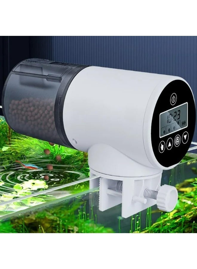 X-Panda Automatic Aquarium Feeder Intellint Timing Feeder Fish Tank Gold Fish Feeder Lar Capacity Smart LCD Display Dispenser for Beginners - Image 1