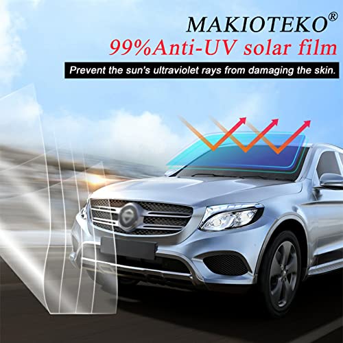 MAKIOTEKO Window Tint Film for Cars, 80% VLT Nano Ceramic Window Tint Car Heat & UV Block Resistant Windshield Tint Blackout Window Tint Film for Car Shade,30in x 10ft(Customized Size) - Image 4