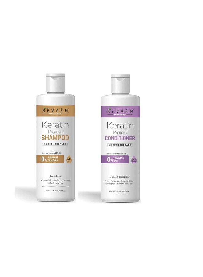 SEVAEN Keratin Smooth Shampoo With Keratin Smooth Conditioner (2 Items In The Set) 250 Ml - Image 2