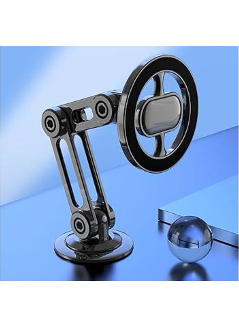 360 Degree Rotating Extendable Foldable Magnetic Mobile Phone Holder for Smartphone MaxSafe Used as a Mobile Phone Holder in a Trip Car - Image 4
