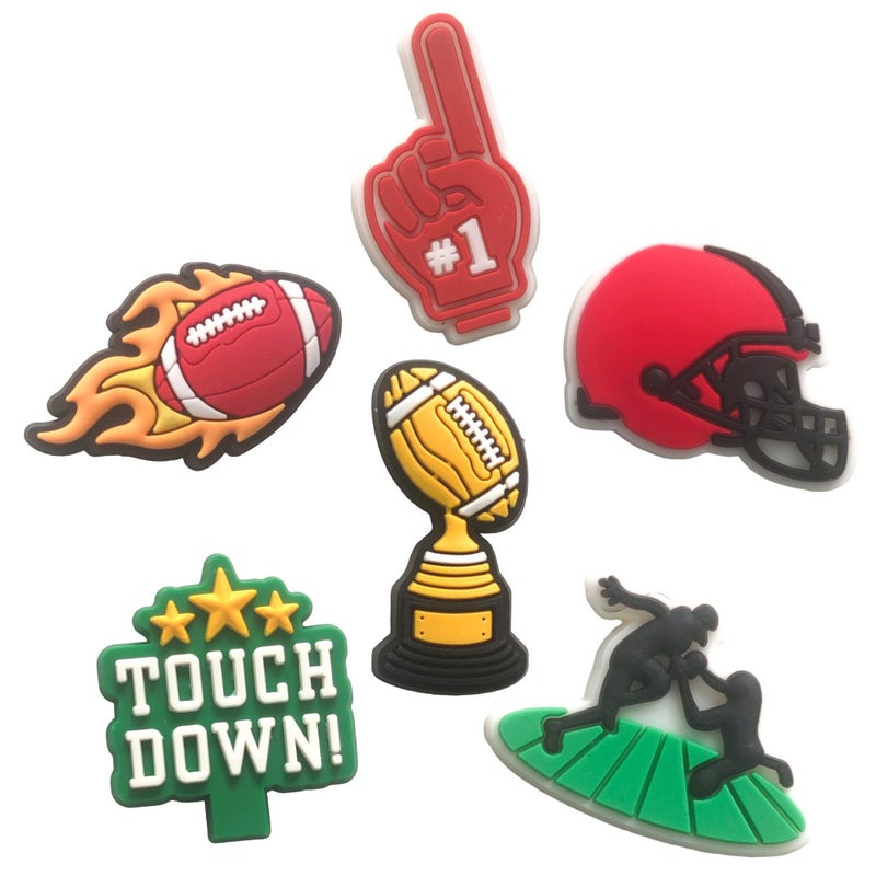 Mowzury Sports Balls Shoe Charms for Boys,Basketball Soccer Football Baseball Softball Hockey Shoe Decorations for Bracelet Clog,Cute Pins Accessories for Kids,Teens,Men,Adults Party Favors Gift - Image 3