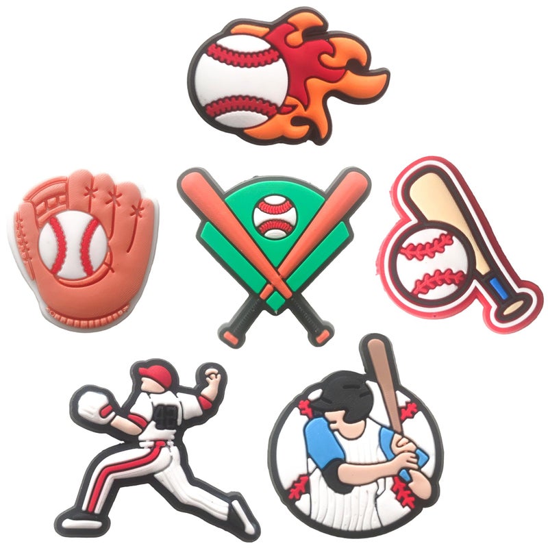Mowzury Sports Balls Shoe Charms for Boys,Basketball Soccer Football Baseball Softball Hockey Shoe Decorations for Bracelet Clog,Cute Pins Accessories for Kids,Teens,Men,Adults Party Favors Gift - Image 4