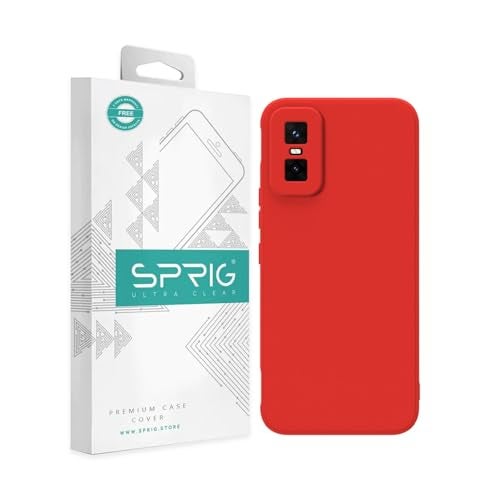 SPRIG Compatible with Infinix GT 30 Pro TPU Back Cover Drop Tested Shock Proof Mobile Case for Men, Women, Boys and Girls with Camera Protection (Red) - Image 1