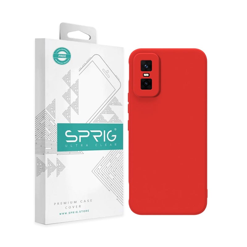 SPRIG Compatible with Infinix GT 30 Pro TPU Back Cover Drop Tested Shock Proof Mobile Case for Men, Women, Boys and Girls with Camera Protection (Red) - Image 4