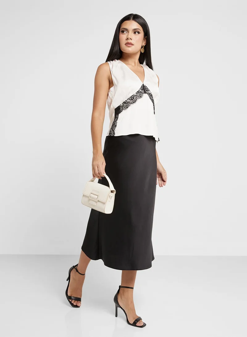 French Connection Lace Detail Top