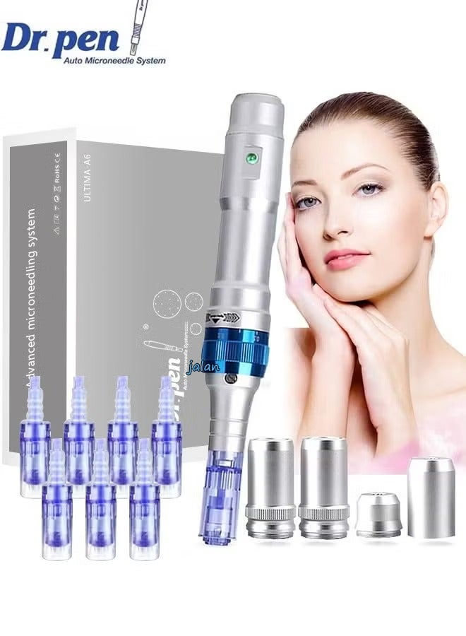 Dr.pen Dr. Pen A6 Cordless Electric Beauty Pen - Face and Body Skin Care Set - 12 Needles x2 (0.25mm) + 36 Needles x5 (0.25mm) Cartridges - Image 1
