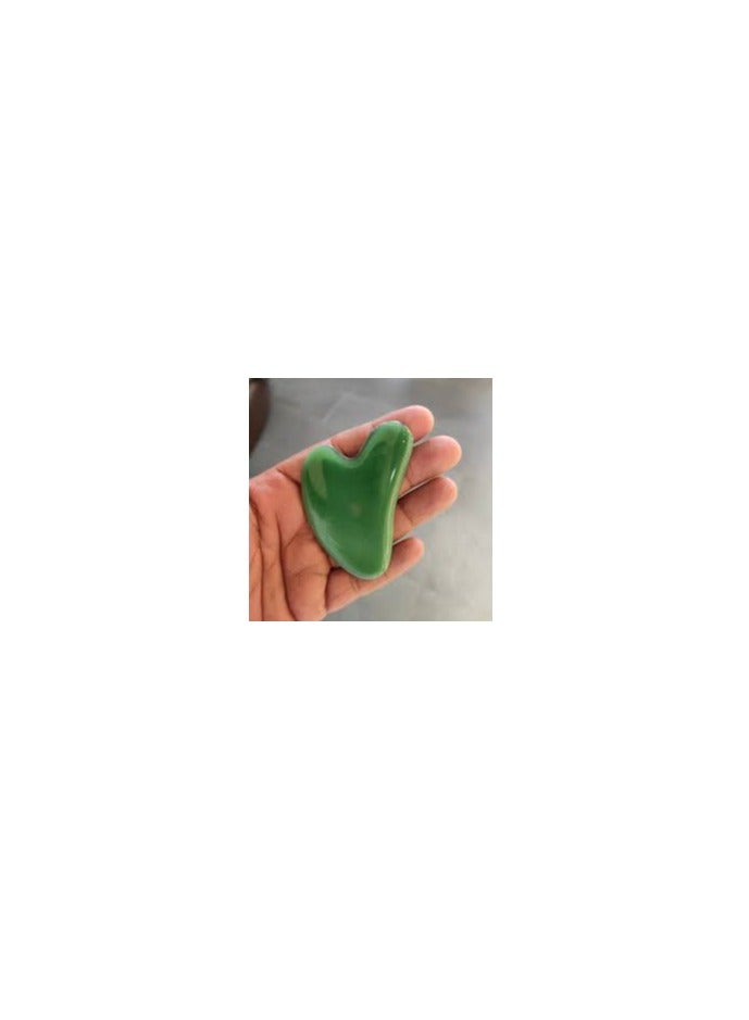 maya accessorie Gua Sha Facial Tool Natural Guasha Jade Stone GuaSha Board Gua Sha Sc Massage Tool with Smooth Body(Green) - Image 1