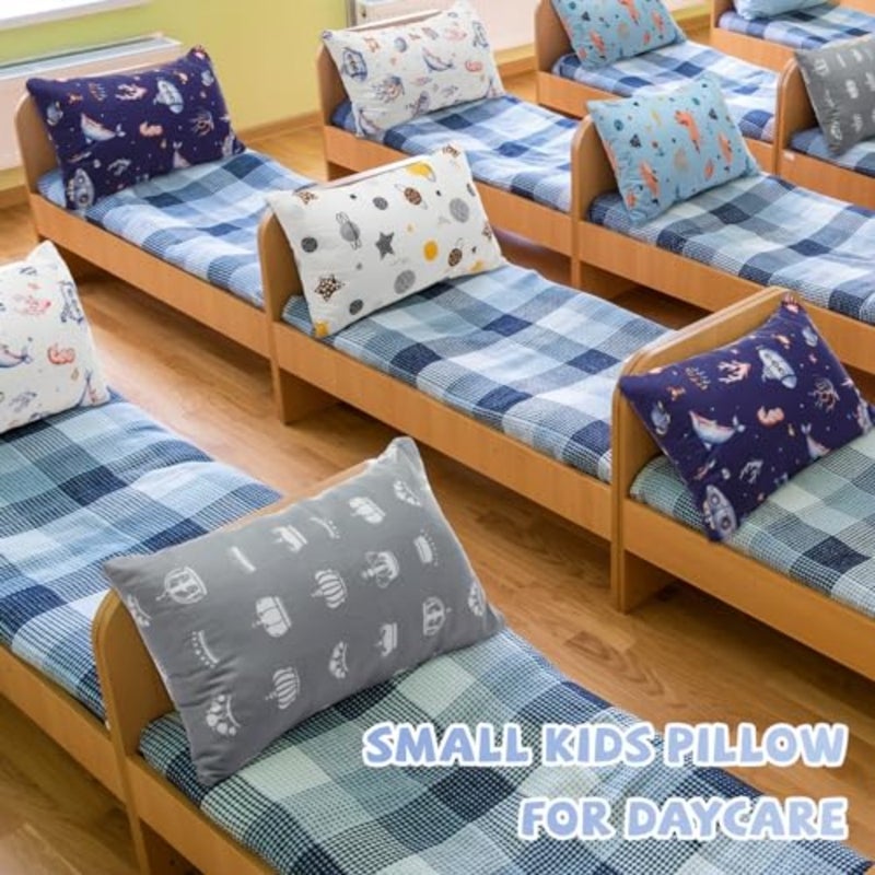 6 Pack Small Pillow for Daycare 9.1 x 13.8'' Mini Pillow for Boys Girls Tiny Travel Pillow Soft Machine Washable Dinosaur Unicorn Pillows for School Nap Time Pet Neck Lumbar - Image 3