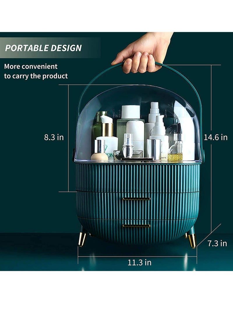 LIMOS Large Cosmetic Makeup Organizer with Drawers and Brush Organizer Dust Water Proof Cosmetics Storage - Image 4
