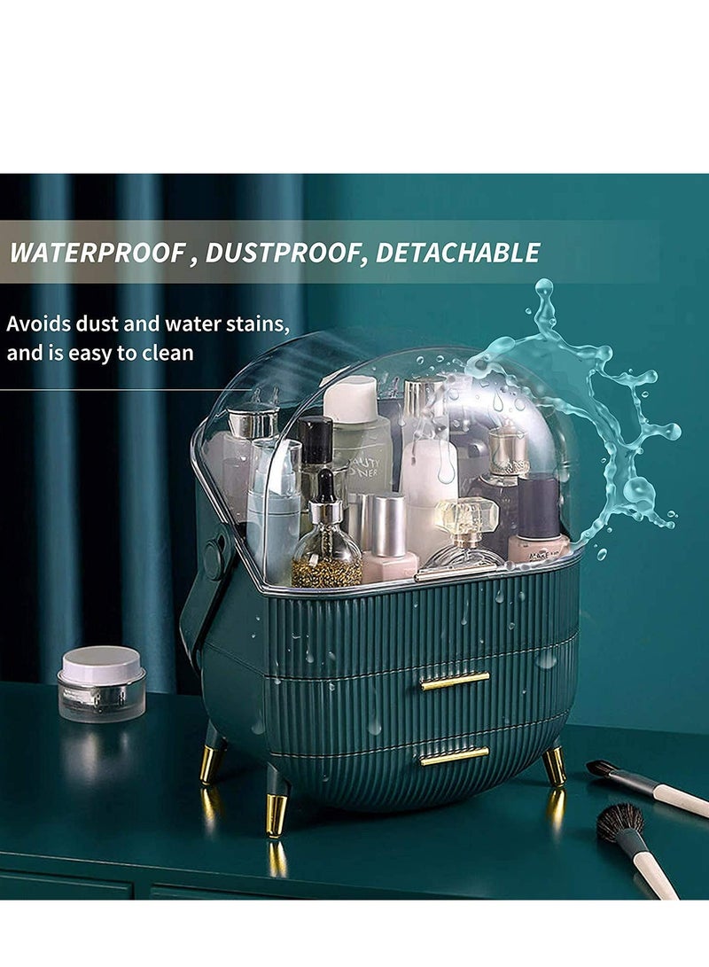LIMOS Large Cosmetic Makeup Organizer with Drawers and Brush Organizer Dust Water Proof Cosmetics Storage - Image 2