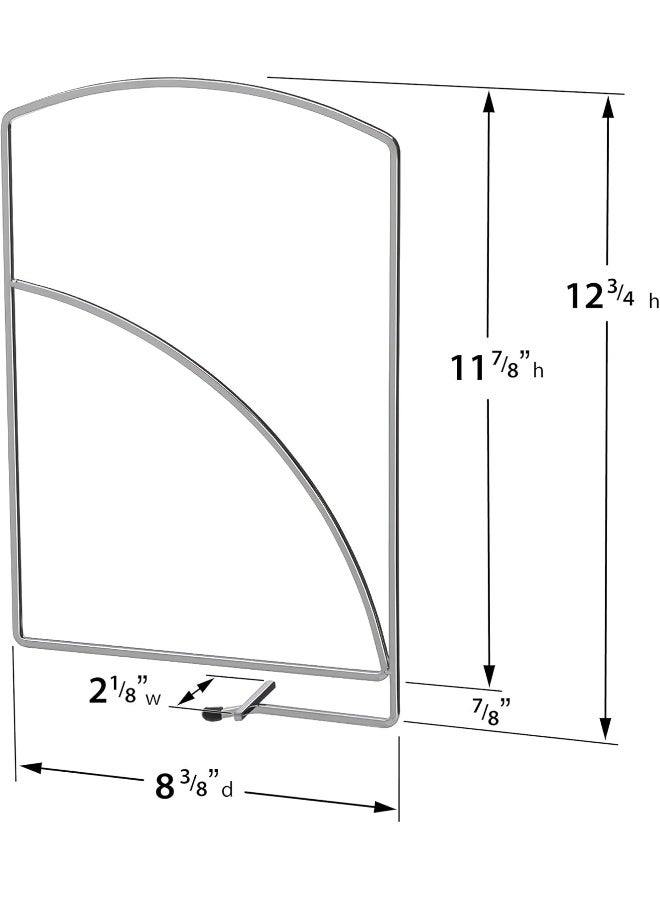 Lynk Tall Shelf Dividers - Closet Shelf Organizer (Set of 2) - Chrome, 8-7/16" x 13" h - Image 5