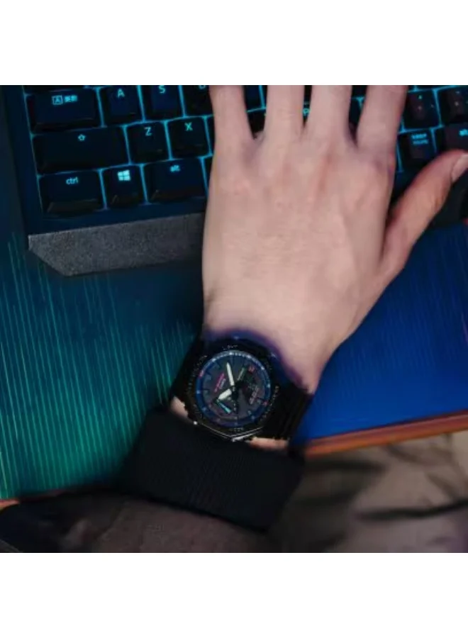 G-SHOCK Men's Resin Analog-Digital Watch GA-2100RGB-1ADR - 45.4 mm