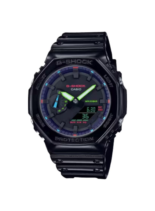 جي شوك ساعة رجالية تناظرية رقمية من الراتنج -- - . مم - Image 1
