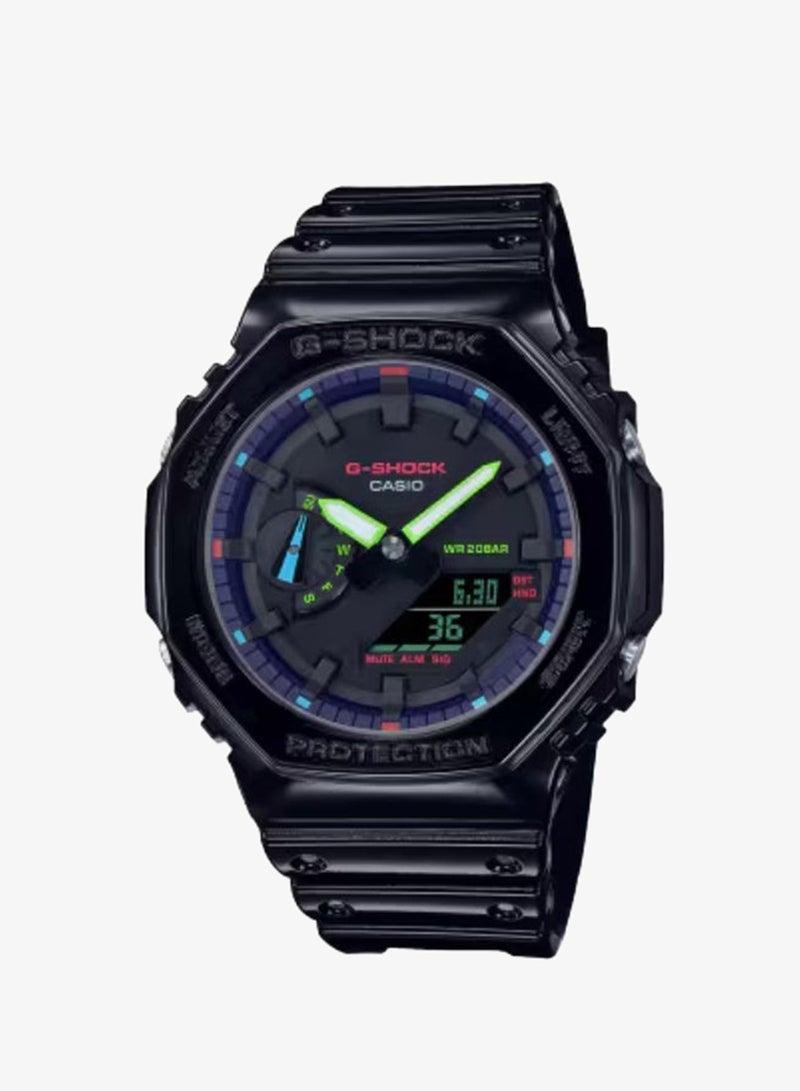 G-SHOCK Men's Resin Analog-Digital Watch GA-2100RGB-1ADR - 45.4 mm - Image 1