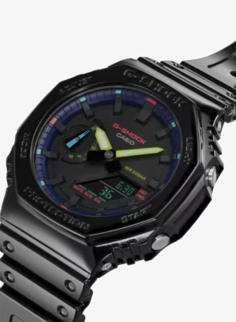 G-SHOCK Men's Resin Analog-Digital Watch GA-2100RGB-1ADR - 45.4 mm - Image 3