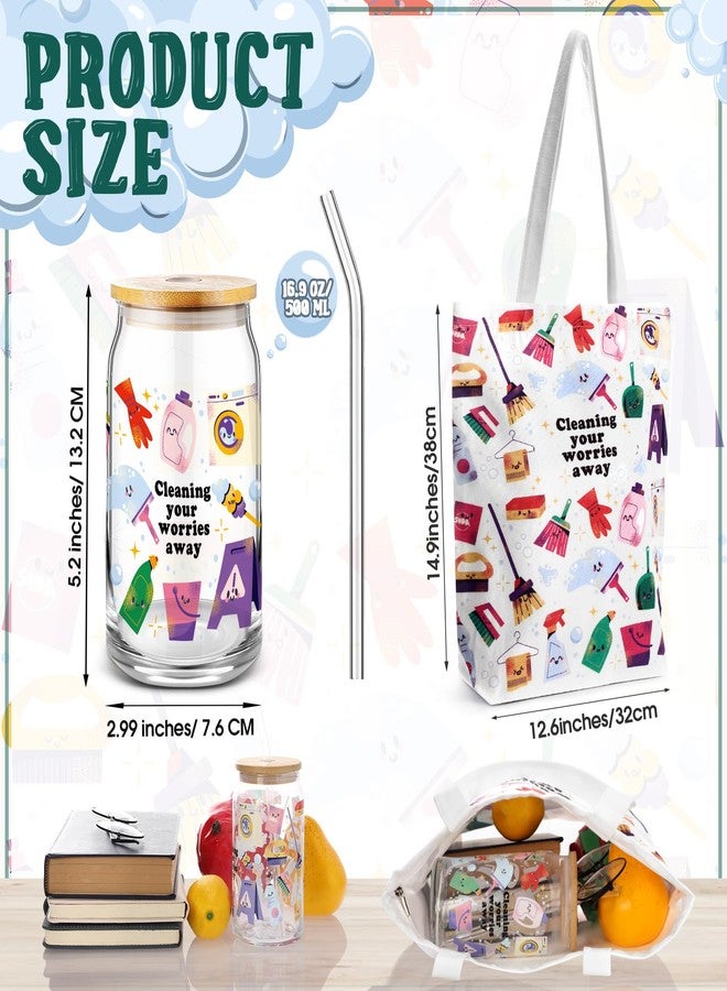 SilTriangle 2 Pcs Thank You Gifts for Women, Christmas Tumbler with Straw and Tote Bag 16 oz Tumbler Christmas Employee Appreciation Gifts for Coworkers Women Staff Nurse - Image 2