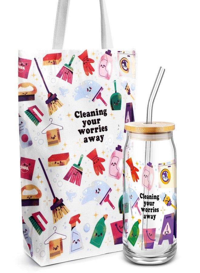 SilTriangle 2 Pcs Thank You Gifts for Women, Christmas Tumbler with Straw and Tote Bag 16 oz Tumbler Christmas Employee Appreciation Gifts for Coworkers Women Staff Nurse - Image 1