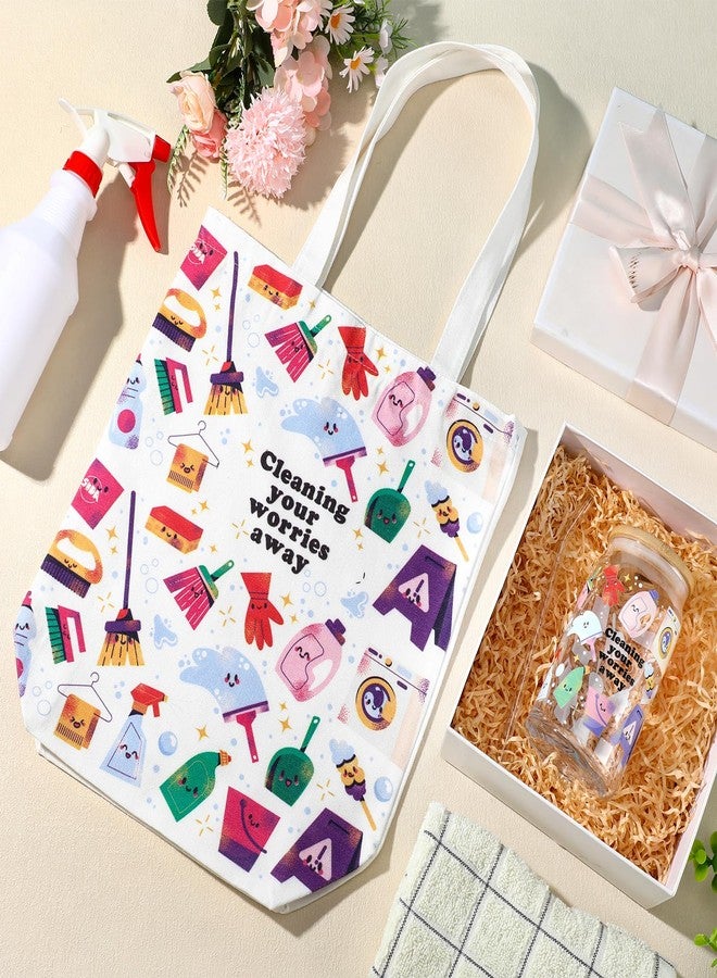 SilTriangle 2 Pcs Thank You Gifts for Women, Christmas Tumbler with Straw and Tote Bag 16 oz Tumbler Christmas Employee Appreciation Gifts for Coworkers Women Staff Nurse - Image 4