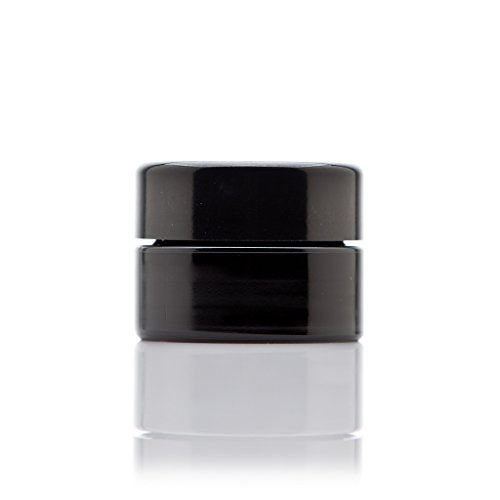 Infinity Jars Classic Black Glass Jar 10 ml (0.34 fl oz) Ultraviolet Airtight Smell Proof, Refillable Screw Top Container for Long-Term Storage of Coffee, Spices, Tea, Dried Goods, Kitchen Jar - Image 1
