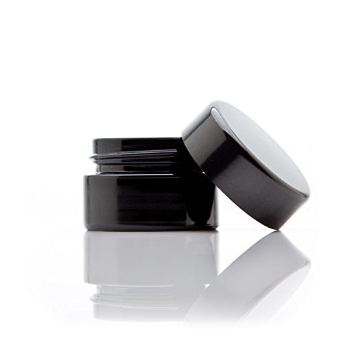 Infinity Jars Classic Black Glass Jar 10 ml (0.34 fl oz) Ultraviolet Airtight Smell Proof, Refillable Screw Top Container for Long-Term Storage of Coffee, Spices, Tea, Dried Goods, Kitchen Jar - Image 2