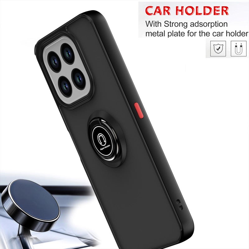 إيروريكس جراب هاتف For Honor X6c 4G Q Shadow 1 Series TPU + PC مع حلقة (أسود + أسود) - Image 5