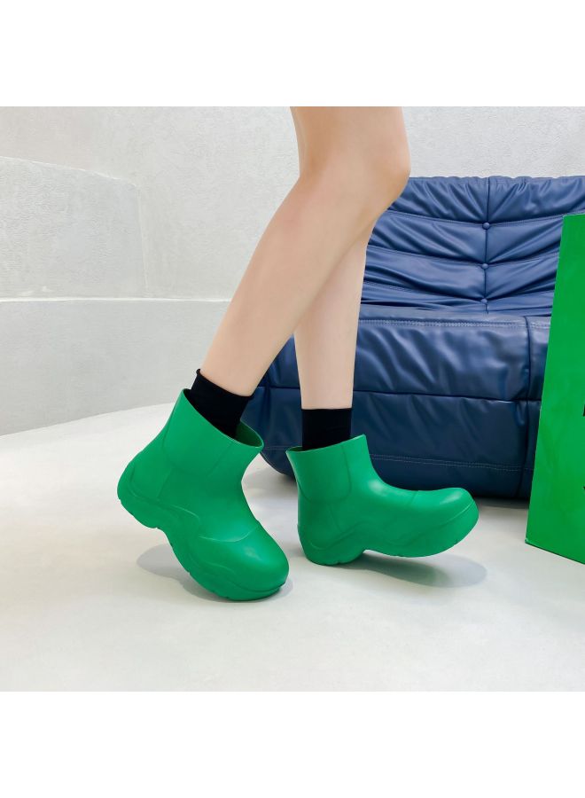 Internet Celebrity's Same Style Rain Boots, New Short Boots, Lightweight Thick-soled Rubber Shoes For Students In Rainy Days, Waterproof, Non-slip, Wear-resistant Outdoor Water Shoes