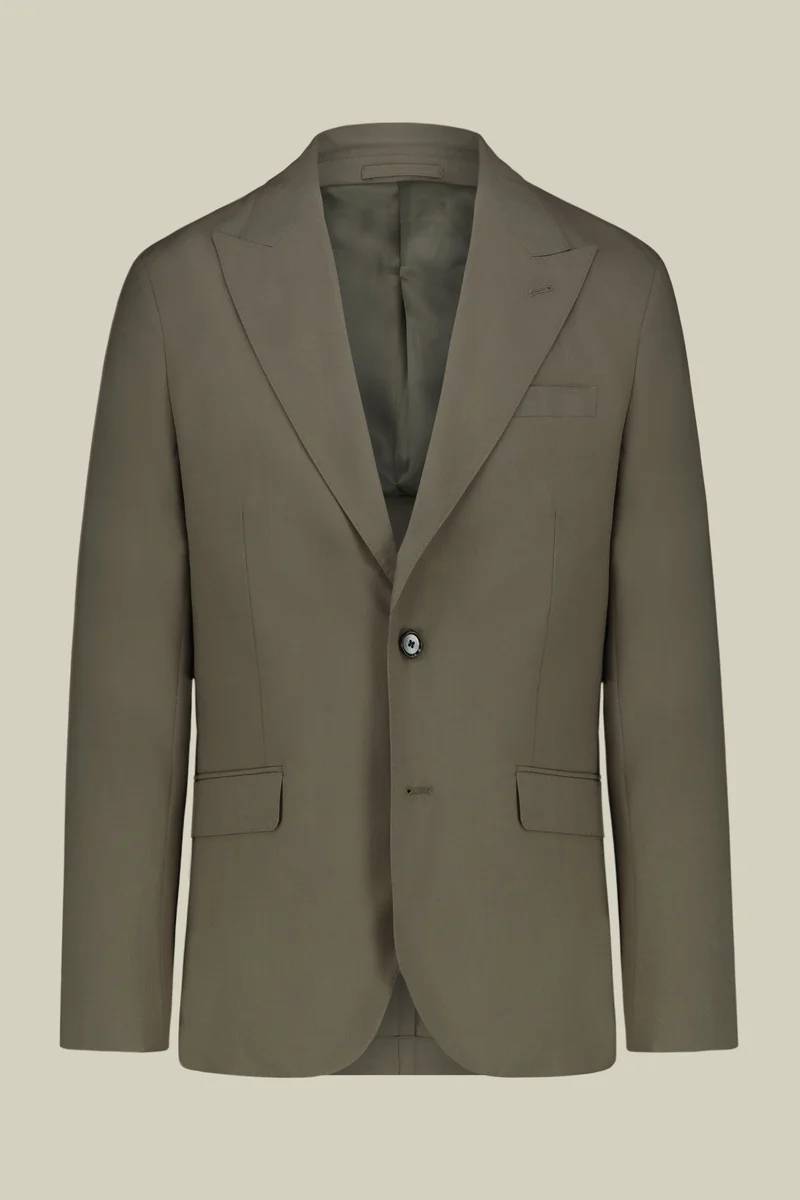 Doppelganger Green Single-breasted men's suit with single-pleat trousers - Olive Green for Men | Best Price UAE