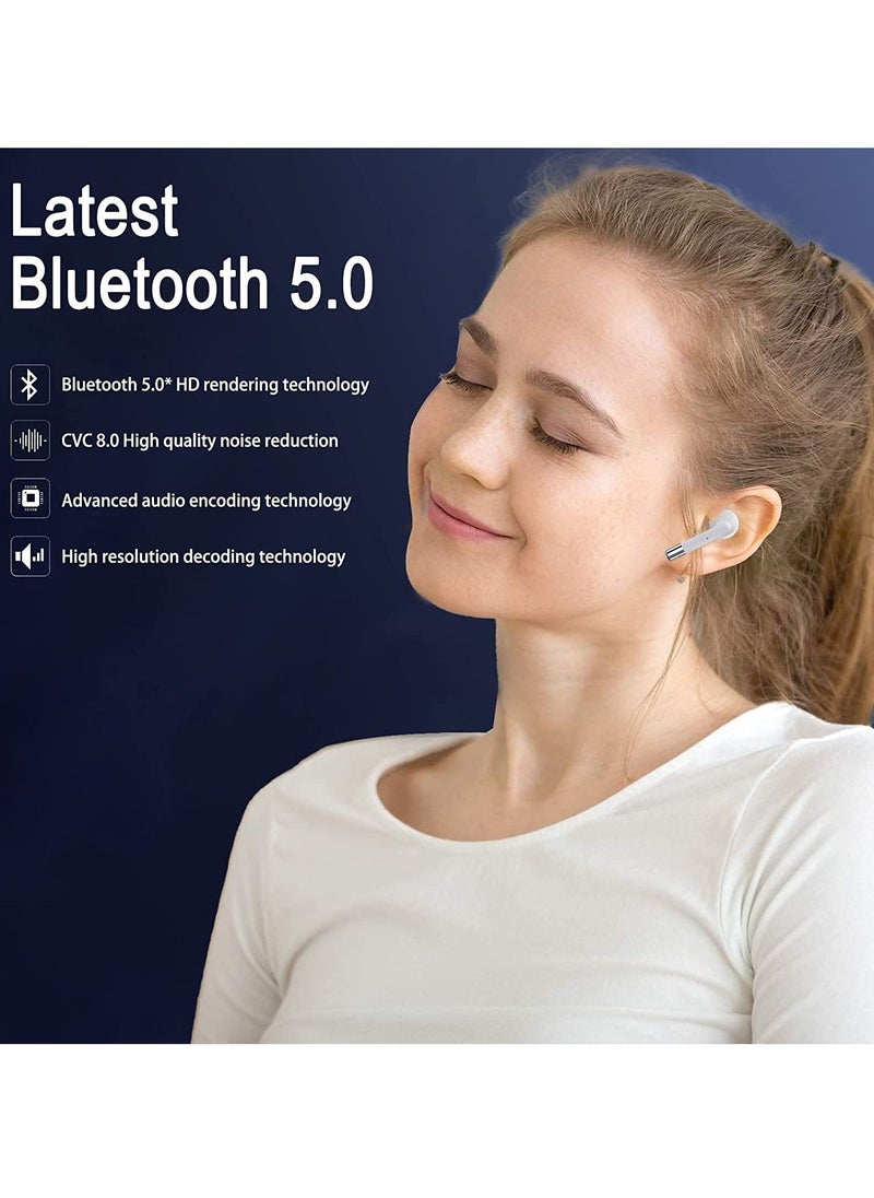 Generic - Bluetooth Headphones Earphones Bluetooth Wireless with Touch Control Wireless USB-C Stereo Microphone for iOS Android Smartphone IPX5 Waterproof - Image 1