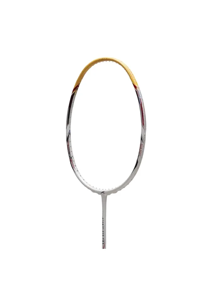 HUNDRED Atomic-X 38 Pwr-UnStrung Badminton Racket With Full Cover (White/Gold)