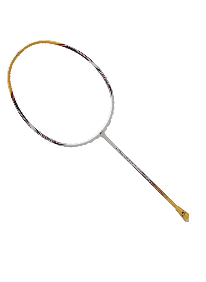 HUNDRED Atomic-X 38 Pwr-UnStrung Badminton Racket With Full Cover (White/Gold)