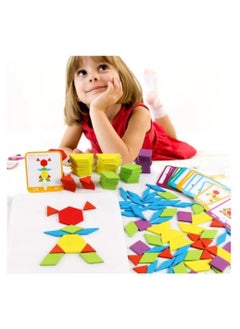Alissa 133pcs Jigsaw Puzzle Tangram Jigsaw Puzzle Montessori Educational Toys For Children Learning Toys Activity Play Centers Children Kids Students  - Image 1