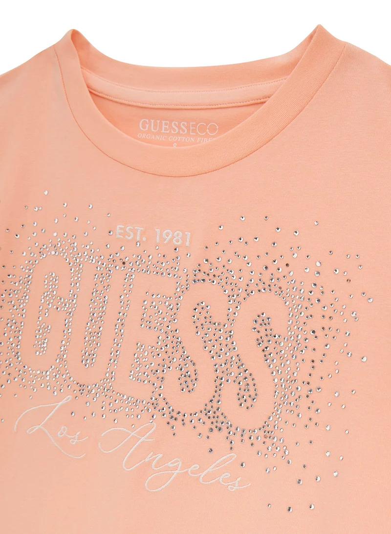GUESS Kids Graphic Crew Neck T-Shirt