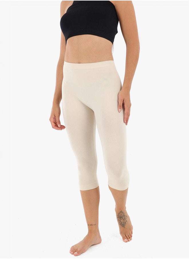 Carina - Elastic Waist Pantacourt Legging - Image 1