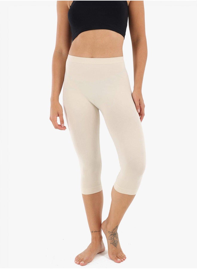 Carina - Elastic Waist Pantacourt Legging - Image 1