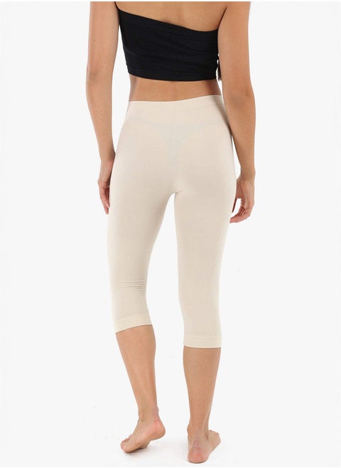 Elastic Waist Pantacourt Legging