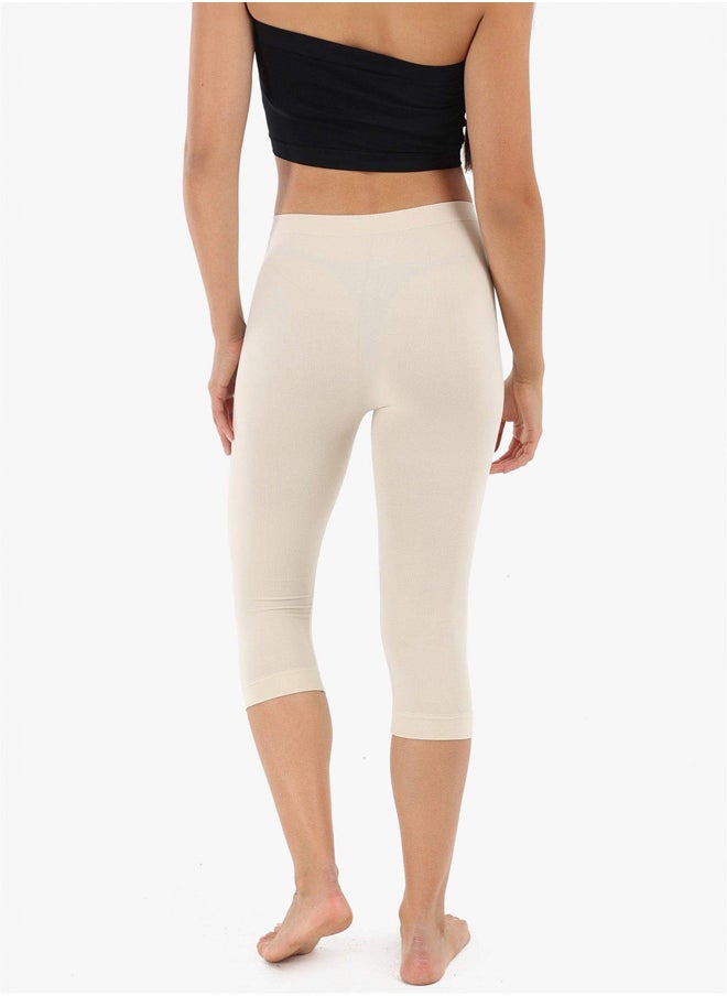 Carina - Elastic Waist Pantacourt Legging - Image 1