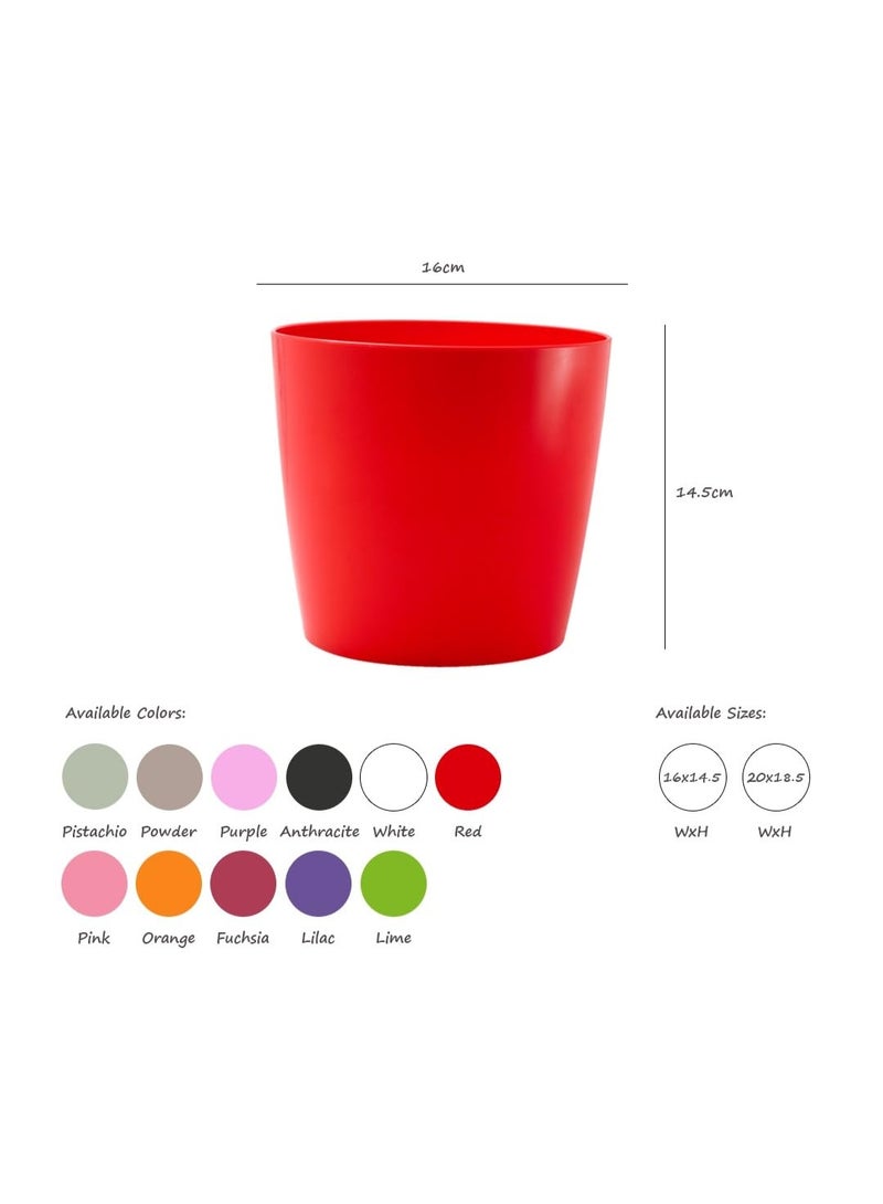 IDEL Plastic Flower Pot Round Planter – 2L & 4.5L Durable Plant Pots for Indoor & Outdoor Use – Lightweight Decorative Garden Planter in Multiple Colors – Round Living - Made in Italy - by Idel - Image 5