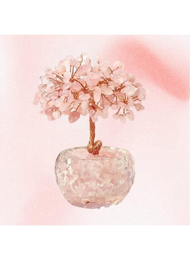 يُسلِّم زينة كريستالية على شكل شجرة الحياة، شجرة من الأحجار الكريمة تمثل الشاكرات السبع، شجرة طاقة روحية، مناسبة للمكاتب والمنازل والديكور المنزلي. - Image 1