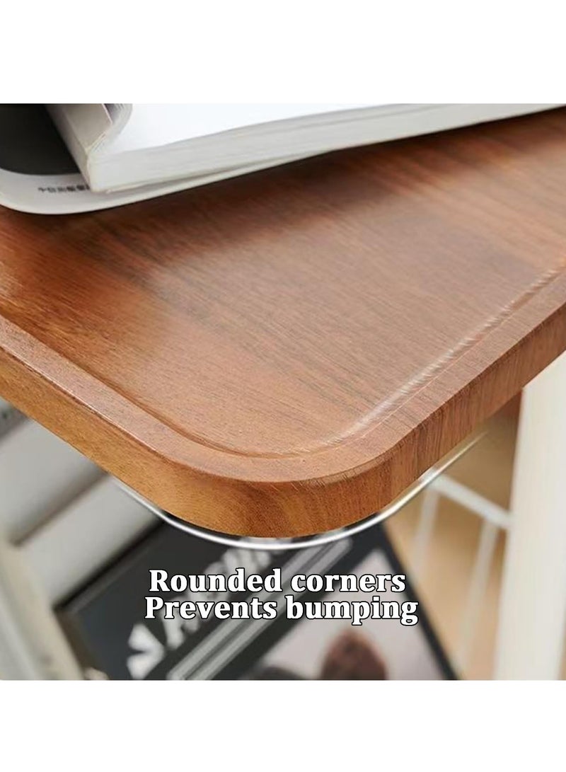 شو وو طاولة قهوة صغيرة متحركة، طاولة جانبية مع سلة تخزين قابلة للإزالة، رف تخزين عتيق، طاولة جانبية صغيرة خفيفة الوزن ومبتكرة، طاولة أريكة لغرفة المعيشة وغرفة النوم وبجانب السرير - Image 5