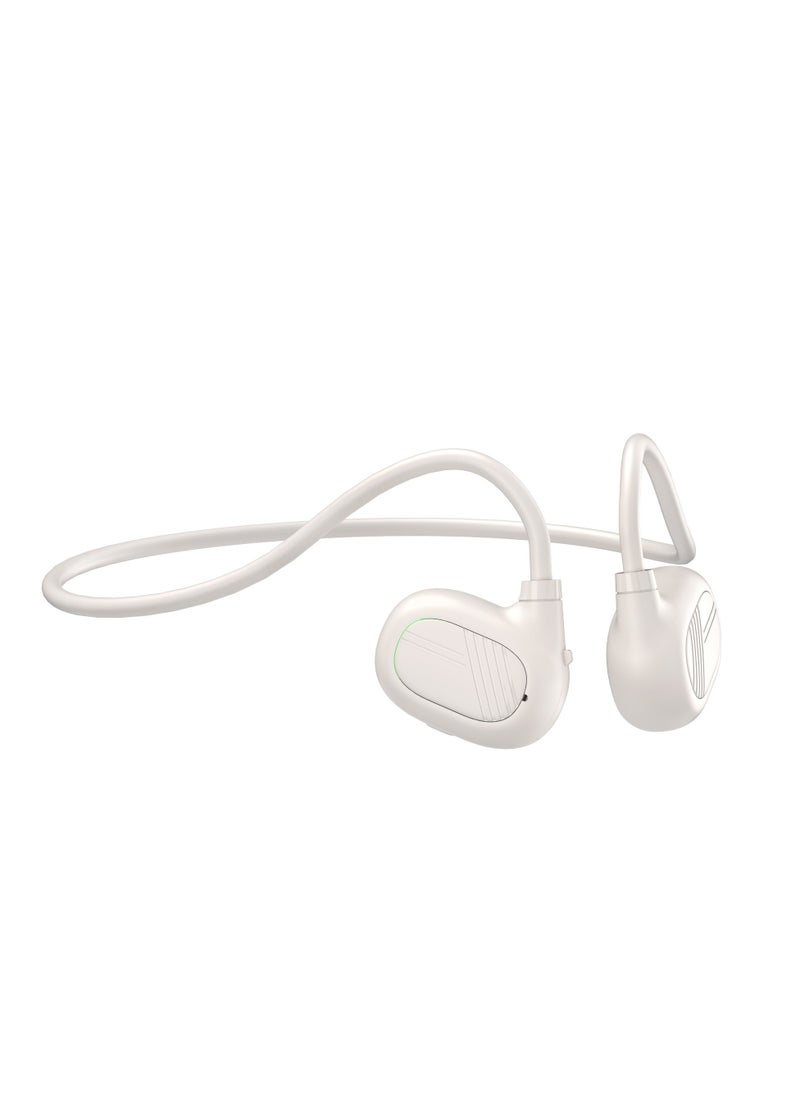GULFLINK Sports Wireless MP3 Player Neckband Headphone Headset Stereo Waterproof Bluetooth Air Conduction Headphone Beige  - Image 2