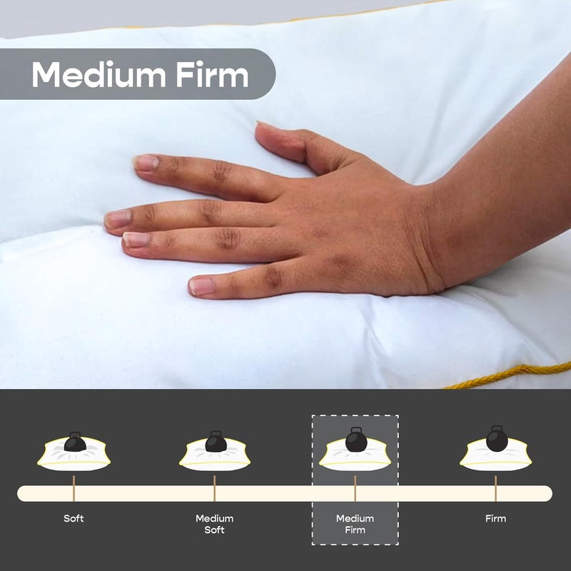SleepyCat Slim Pillow with Microfiber Designed for Neck and Spine Alignment Ideal for Minimal Elevation Luxe Microfibre Pillow Machine Washable 1Piece Standard Size 26x16 inches - Image 3