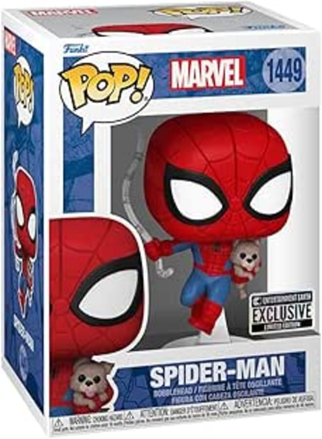 POP Spider-Man with Sandwich The Dog Funko Vinyl Figure #1449 - Entertainment Earth Exclusive