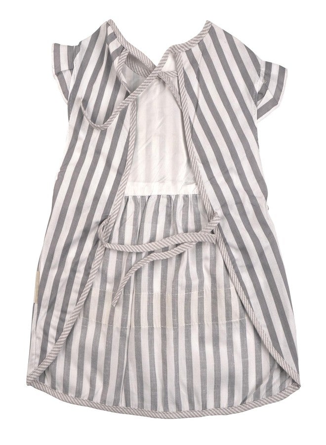 Uber World Girls' Knot Tie Frock Design Feeding Bib for Ages 1-3 - Grey Pack of 1 - Image 2