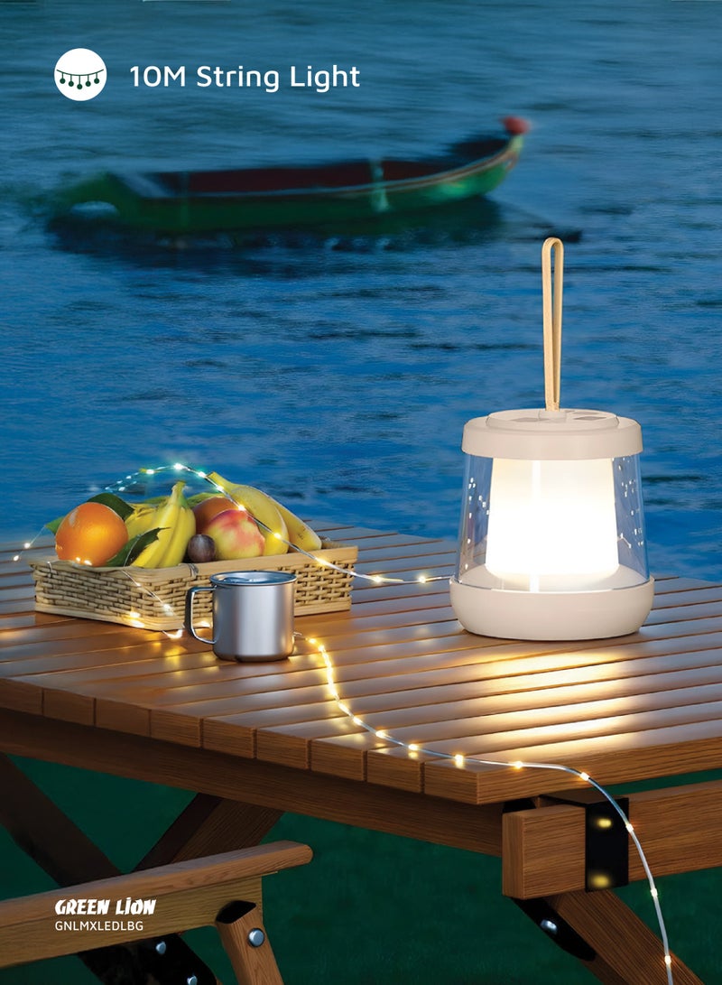 GREEN LION Lumex LED Light with Inbuilt Strip LED Light / 150 LM Brightness / LED Light with Digital Display / LED Light Power Bank / Equipped with White, Flame and Warm Light - Beige - Image 5