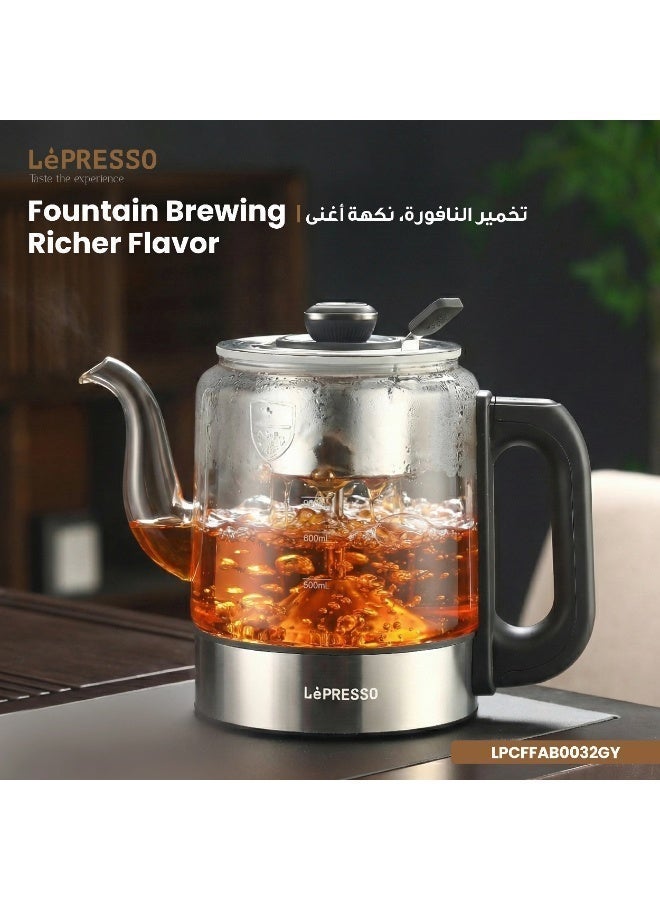 ليبرسو جهاز تحضير الشاي وغلاية الماء AuraBrew، غلاية كهربائية بسعة 1200 مل / جهاز تحضير الشاي بسعة 1000 مل / خاصية الحفاظ على الحرارة لمدة 30 دقيقة / درجة حرارة قابلة للتعديل / شاشة عرض درجة الحرارة - رمادي - Image 4