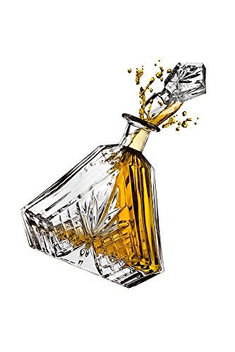 Lefonte Whiskey Decanter for Liquor Scotch Bourbon or Wine, Irish cut Triangular - 750ml - Image 4